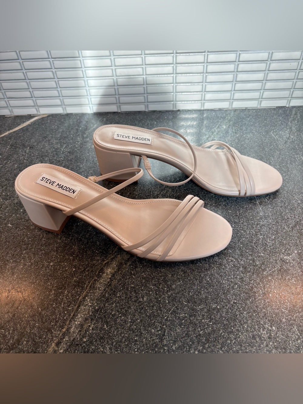 Steve Madden Miari Slide Low Block Heel Sandals